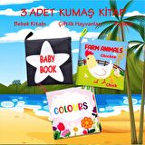 3 Kitap Tox İngilizce Siyah Beyaz Bebek , Renkler ve Çiftlik Hayvanları Kumaş Sessiz Kitap E19 E129 E136 - Bez Kitap , Eğitici Oyuncak , Yumuşak ve Hışırtılı