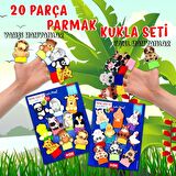 2 Set - 20 Parça Tox Evcil Hayvanlar ve Vahşi Hayvanlar Parmak Kukla T772 T781