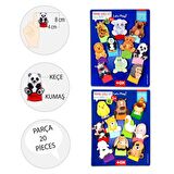 2 Set - 20 Parça Tox Evcil Hayvanlar ve Vahşi Hayvanlar Parmak Kukla T771 T782