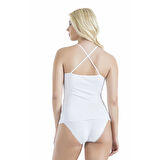 MARSiLYAN- Çapraz Askılı Güpür Dantelli Atlet Külot Takım 080