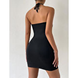 MARSiLYAN- Önden Büzgülü Mini Elbise