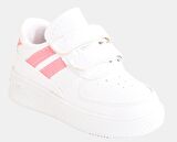 Günlük Unisex Çocuk Şeritli Beyaz Sneaker Cırtlı Hafif Rahat Spor Ayakkabı 