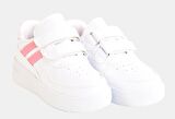 Günlük Unisex Çocuk Şeritli Beyaz Sneaker Cırtlı Hafif Rahat Spor Ayakkabı 