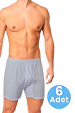 Uniquetrenders Erkek Rahat Kesim Paçalı Pamuklu Külot Boxer 6'lı Set