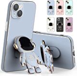 Apple iPhone 11 Uyumlu Astronot Standlı Kamera Lens Korumalı Telefon Kılıfı