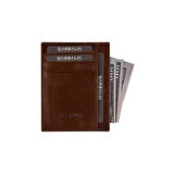 Garbalia Madalyon Crazy Deri Unisex Slim Kartlık Cüzdan