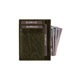 Garbalia Madalyon Crazy Deri Unisex Slim Kartlık Cüzdan