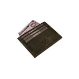 Garbalia Madalyon Crazy Deri Unisex Slim Kartlık Cüzdan