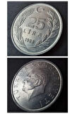 1988 Alüminyum 25 lira CA eski madeni para