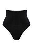 Düşük Bel Çift Kat Külot Korse Siyah 2021