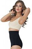Kadın Siyah İnce Yüksek Bel Slip Korse 7024