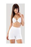 Kalça Açık Boxer Korse Beyaz 2034