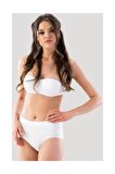 Ince Düşük Bel Slip Korse Beyaz 7025
