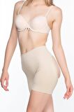 Kadın Bej Seamless Antiselülüte Popo Açık Boxer Korse