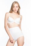 Beyaz 7024 Ince Yüksek Bel Slip Korse