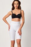 Kadın Beyaz  Lazer Destekli Uzun Paça Paçalı Korse 2923