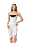 Beyaz 2093 Ön Agraflı Göğsü Açık Paçalı Boy Korse