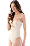 Kadın Ten Lazer Kesim Slip Body Korse 2811
