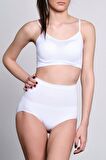 Yüksek Bel Seamless Pantolon Slip Korse 2200 Beyaz