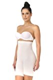 Seamless Uzun Paça Boxer Korse 3005 Beyaz