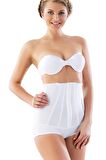 2824 Balenli Yüksek Bel Slip Korse Beyaz