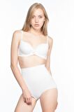 Kadın Beyaz İnce Yüksek Bel Slip Korse 7024