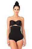 Kadın Siyah Seamless Yüksel Bel Slip Korse 2008