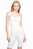 Kadın Beyaz Dikişsiz Göğsü Açık Boxer Boy Korse 2013