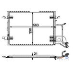 Mahle-Knecht-Behr AC352000S Klima Radyatörü 610x415x16 Kondanser Passat A4 1.9TDI 1.8 1.8T 97- 8D0260403H