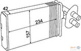 Mahle-Knecht-Behr AH69000S Kalorifer Radyatörü Transporter T4 96-02 701820031
