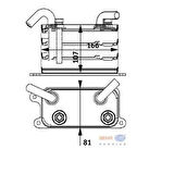 Mahle-Knecht-Behr CLC62000P Motor Yağ Soğutucu Volkswagen T5 2.5 TDI 166X107X81 7H0317019B