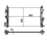 Mahle-Knecht-Behr CR1099000P Motor Su Radyatörü Manuel Insignia A16XER A16LET 1300292
