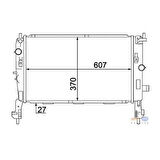 Mahle-Knecht-Behr CR1499000S Radyatör Meriva 1.7DTI AC Klimasız Mek 607X370X27 1300254