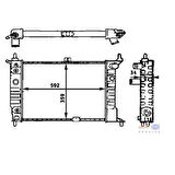 Mahle-Knecht-Behr CR421000S Motor Su Radyatörü Mekanik Klimalı A.T Astra F X16XEL 1300148
