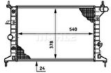 Mahle-Knecht-Behr CR635000S Motor Su Radyatör X16XEL X20XEV Klimasız A T Vectra B (Brazing) 90499823
