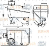 Mahle-Knecht-Behr CRT202000S Radyatör Yedek Su Deposu C219 05-10 W211 02-08 S211 03-08 2115000049