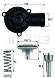 Mahle-Knecht-Behr TI22087D Termostat 87 C Azq BLF BME Fabia Golf V Octavia II Roomster 1.2 1.6 BLF CGPA Cgpb 03C121110A