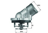Mahle-Knecht-Behr TI4587D Termostat 87 CC M112 W202 97-00 W203 00-07 Cl203 02-08 W210 96-02 W211 02-08 W220 98-04 A1122030275