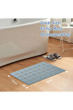 MAİN SHOP Katlanabilir Aqua Luxe Vantuzlu Yumuşak Banyo Paspası 45 x 70 Cm
