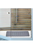 MAİN SHOP 1 ADET GRİ Dikdörtgen Duşa Kabin Banyo & Duş Kaydırmazı & Küvet Paspası Vantuzlu Yapışır 33x66 CM