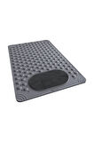MAİN SHOP 1 Adet Antrasit Silikon Banyo Paspası Duş Kaydırmazı Vantuzlu Kaymaz Tabanlı Banyo Paspası36X69,5 cm