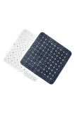 MAİN SHOP 1 ADET GRİ Kare Masajlı Vantuzlu Yapışır Silikon Banyo & Duş Kaydırmazı & Küvet Paspası 54X54 CM