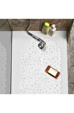 MAİN SHOP 1 ADET BEYAZ Banyo Duş Ve Küvet Kaydırmazı Vantuzlu Paspas 34x68 cm