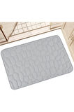 MAİN SHOP 1 Adet Çakıl Taşı Kabartmalı Banyo Matı, Makine Yıkanabilir Banyo Halısı