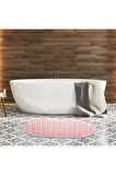 MAİN SHOP Massage Bath Math Banyo & Duş Kaydırmazı Pembe Renk Masajlı Model Banyo Paspas