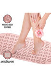 MAİN SHOP Massage Bath Math Banyo & Duş Kaydırmazı Pembe Renk Masajlı Model Banyo Paspas