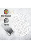 MAİN SHOP Massage Bath Math Banyo & Duş Kaydırmazı Beyaz Renk Masajlı Model Banyo Paspas