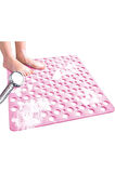 MAİN SHOP Kare Bubble Bath Math Banyo & Duş Kaydırmazı Pembe Renk 2 Adet