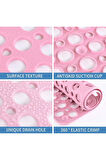 MAİN SHOP Kare Bubble Bath Math Banyo & Duş Kaydırmazı Pembe Renk 2 Adet
