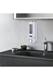MAİN SHOP 400 ML Duvara Monte Manuel Sabunluk Sıvı Lavabo Sabunluk El Sabunu Beyaz Renk